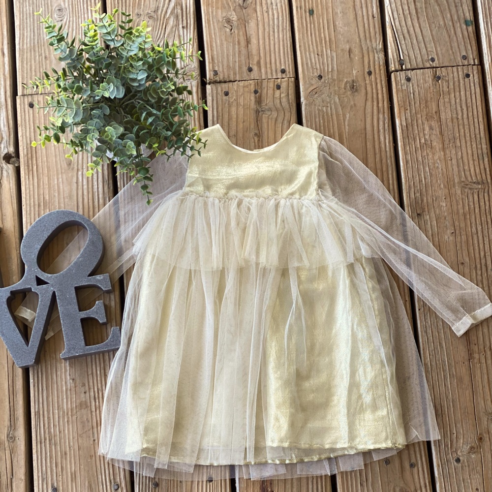 Girl Gold w/ Mesh exterior Dress